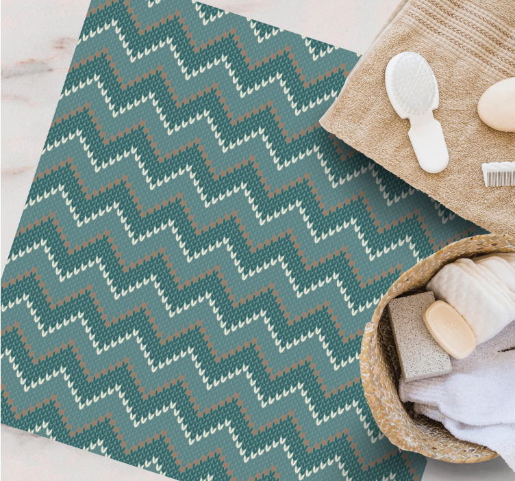 Chevron hullám motívum vinil szőnyeg etnikai - TenStickers