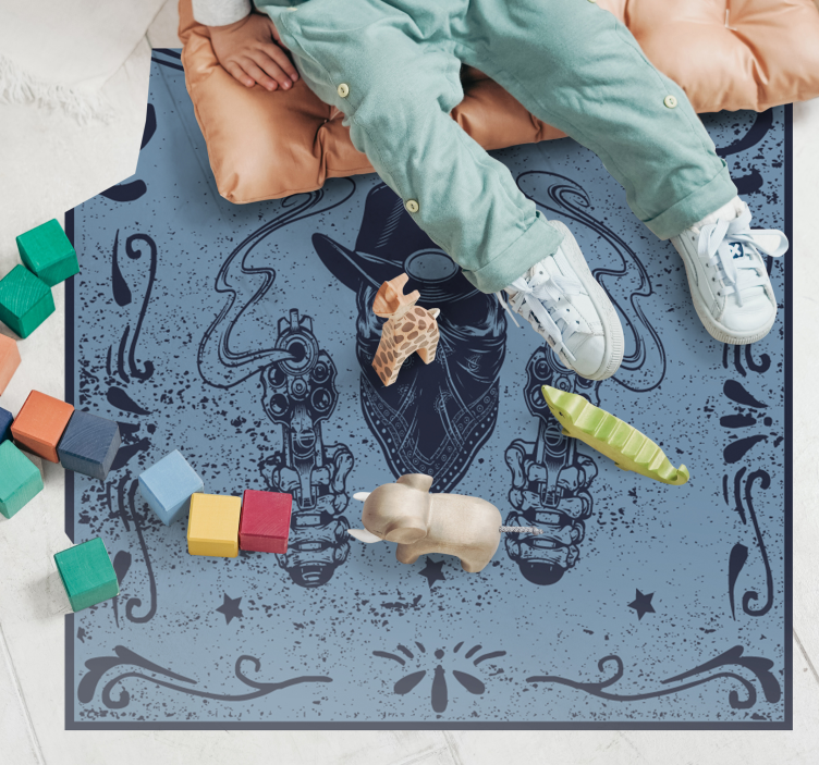 Cowboy-párbaj képei vinil szőnyeg Játékok - TenStickers