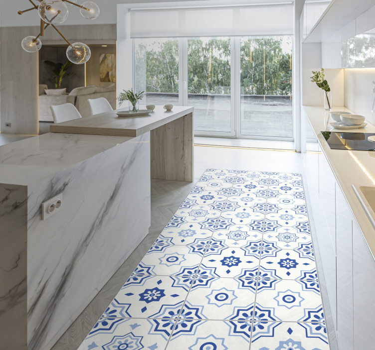 Csempe szőnyeg padló futó modern szőnyeg - TenStickers