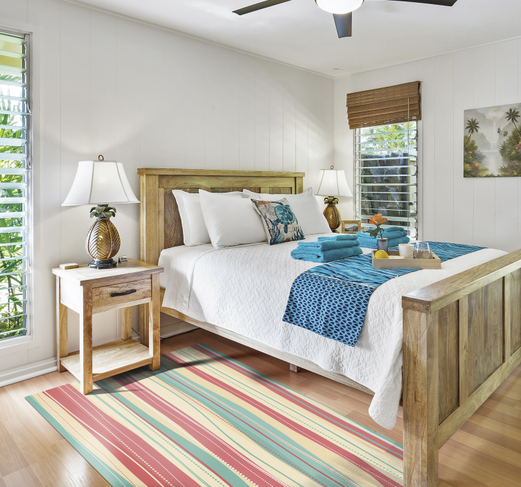 Csíkos színvilág vinil szőnyeg csíkos - TenStickers