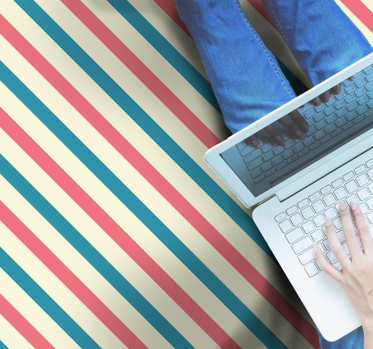 Csíkos vinil szőnyeg színpaletta - TenStickers