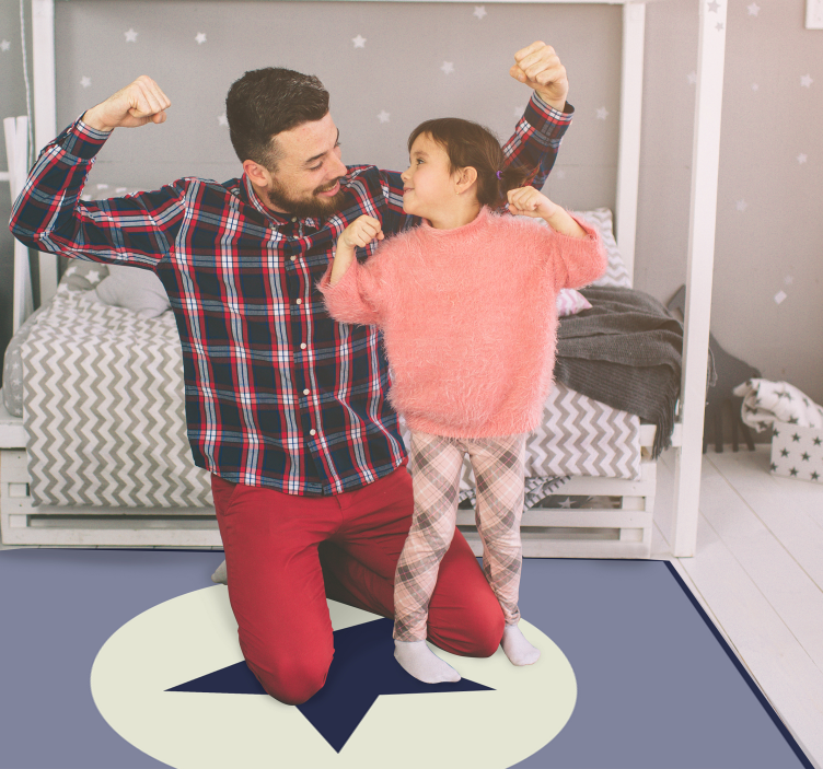 Csillag középpontja vinil szőnyeg csillagok - TenStickers