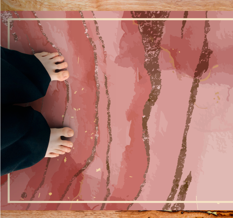 Csillogó rózsaszín akvarell hálószobai szőnyeg - TenStickers