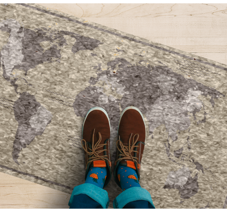 Design egy öregített pergamen téglalap alakú szőnyegen - TenStickers