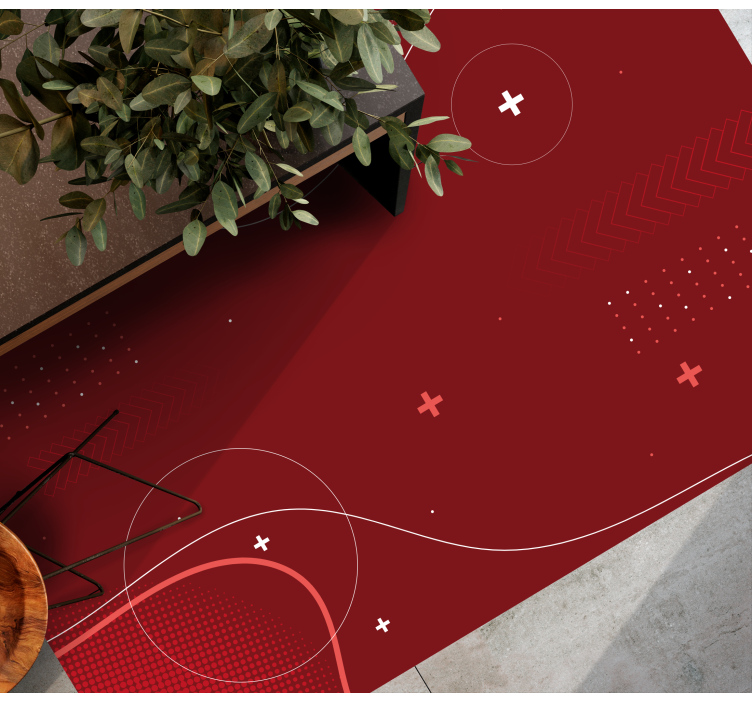 Dinamikus absztrakt minták vinil szőnyeg modern - TenStickers