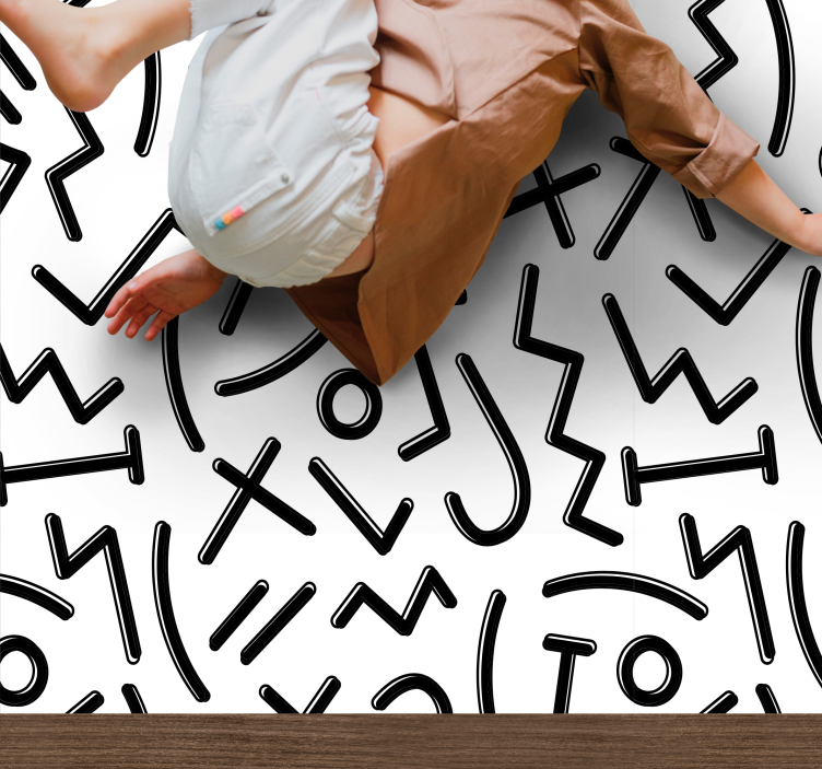 Dinamikus absztrakt vonalak vinil szőnyeg mások - TenStickers