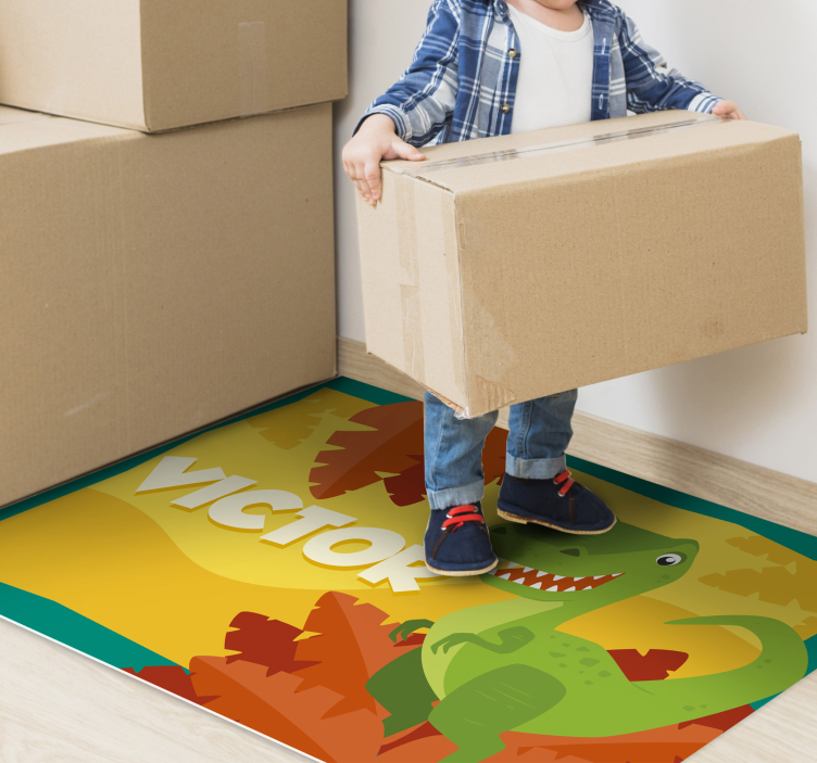 Dinoszaurusz személyre szabása Vinil szőnyeg nevekkel - TenStickers