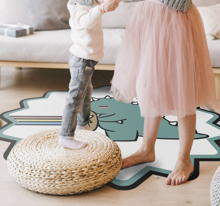 Dinoszaurusz szivárvány lehelet vinil szőnyeg mások - TenStickers