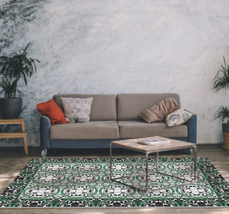 Díszes mozaik vinil szőnyeg csempe hatás - TenStickers