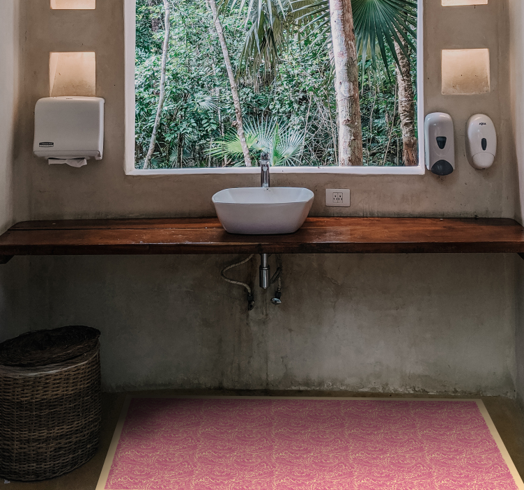 Díszítő motívum vinil szőnyeg fürdő esetében - TenStickers