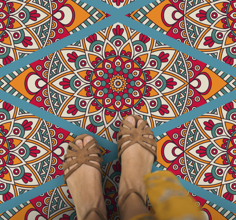 Díszítő színes vintage minta vintage szőnyeg - TenStickers