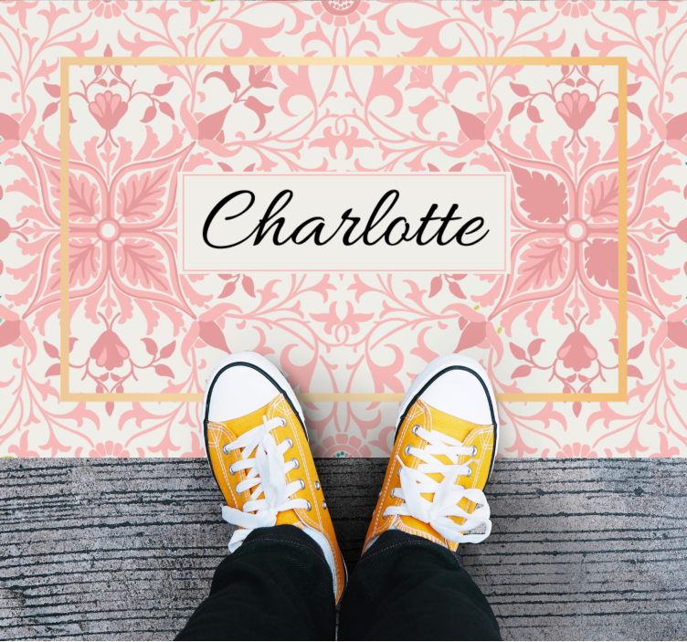 Egyedi botanikai kompozíció vinil szőnyeg hálószoba - TenStickers