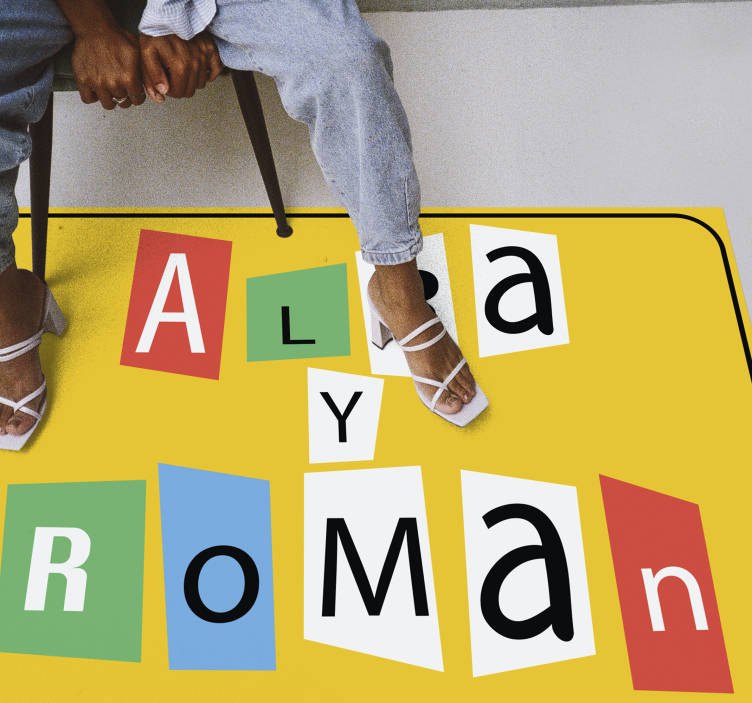 Kirakós darabok pároknak Vinil szőnyeg nevekkel - TenStickers