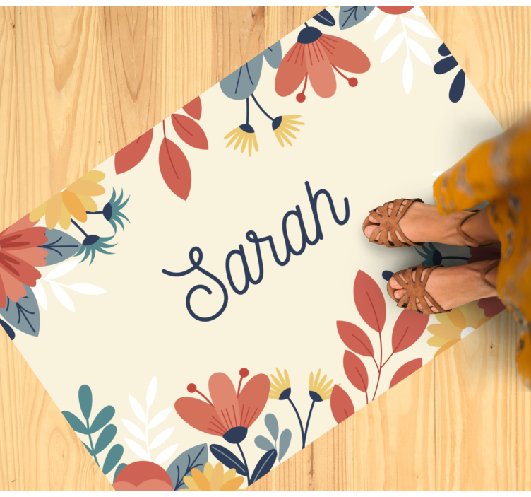 Egyedi virágnév Vinil szőnyeg nevekkel - TenStickers