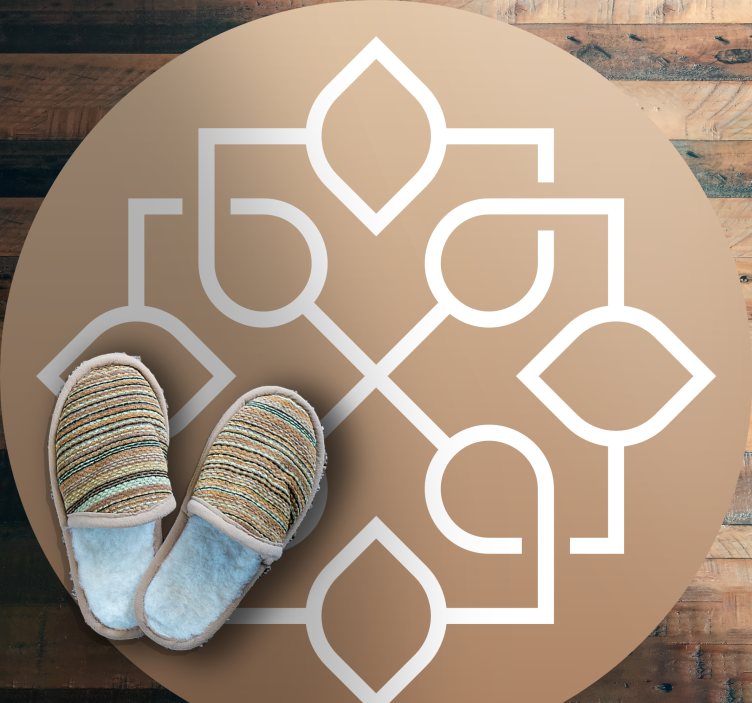 Egyszerű geometriai vonalak tervezése mandala vinil szőnyeg - TenStickers