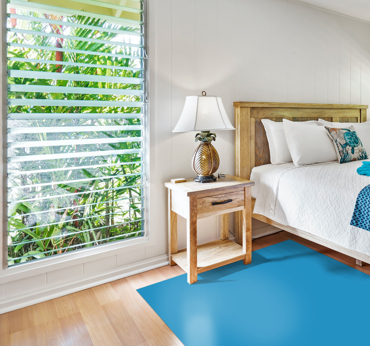 Egyszínű motívum Vinil szőnyeg kék - TenStickers