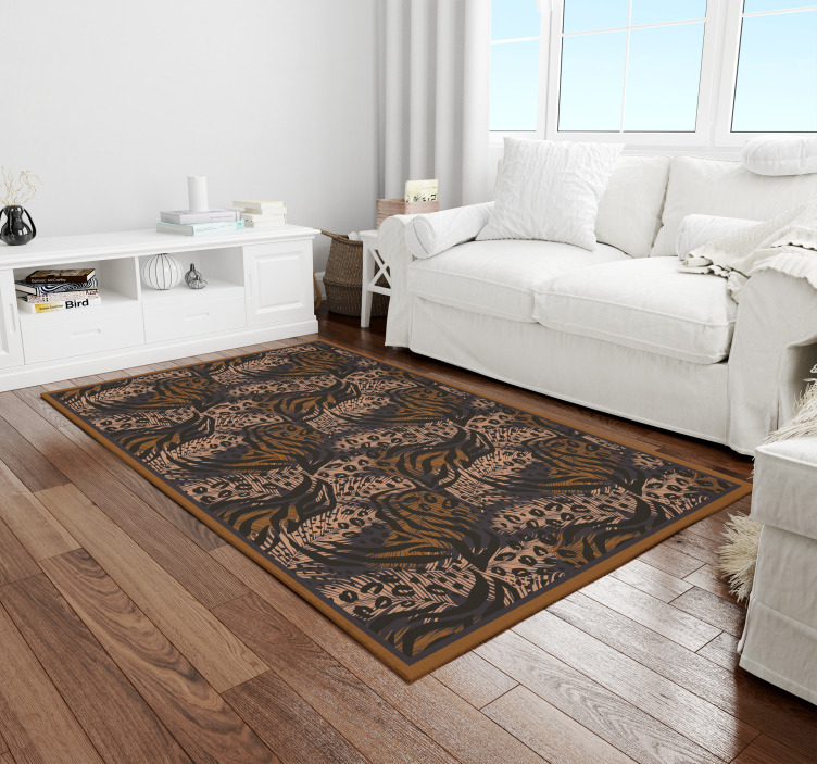 Egzotikus dzsungel motívum vinil szőnyeg állatnyomat - TenStickers