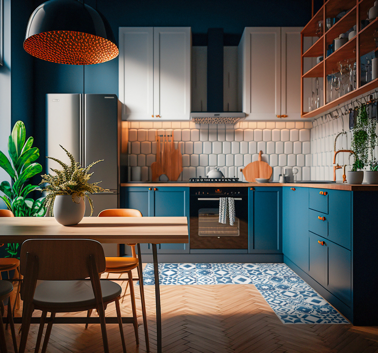 Elegáns csempe vinil konyhai szőnyeg - TenStickers