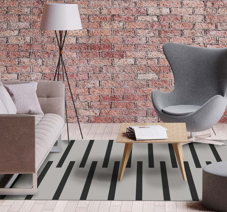 Elegáns csíkos minta vinil szőnyeg modern - TenStickers