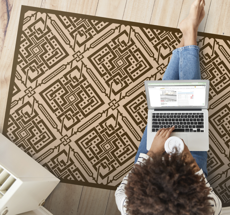 Elegáns geometriai elem Vinil szőnyeg nappali - TenStickers