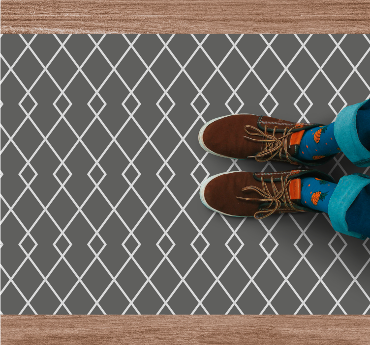 Elegáns gyémánt elrendezés vinil szőnyeg geometriai - TenStickers