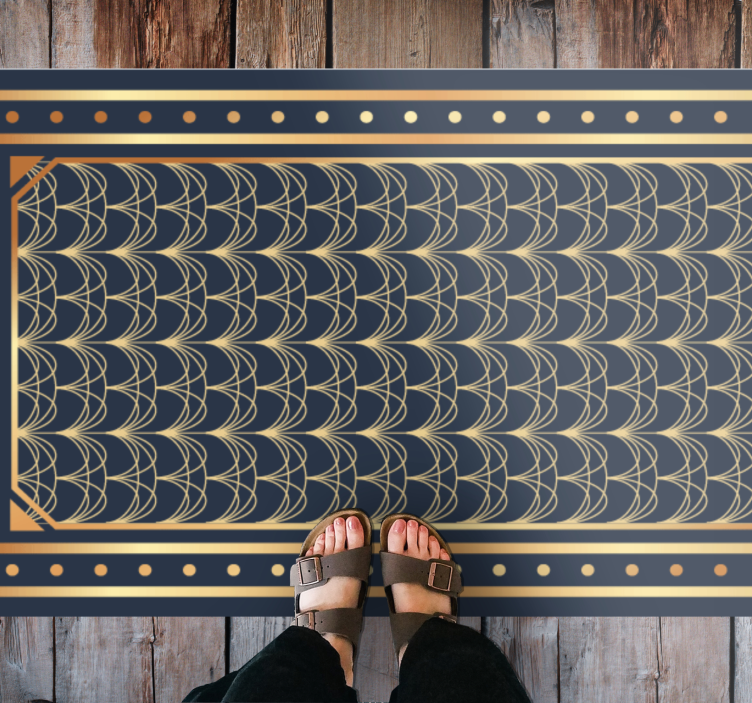 Elegáns hullámminták vinil szőnyeg geometriai - TenStickers