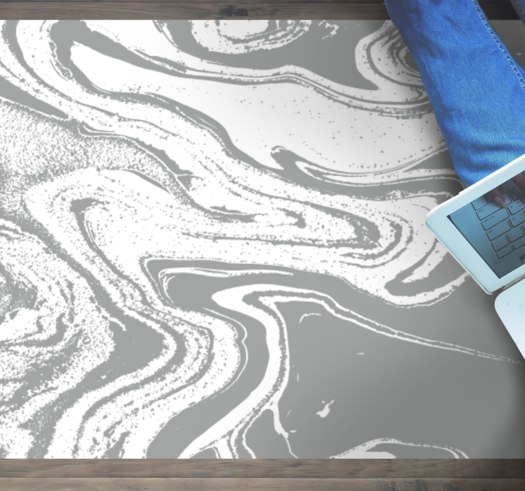 Elegáns szürke örvény Márvány vinil szőnyeg - TenStickers