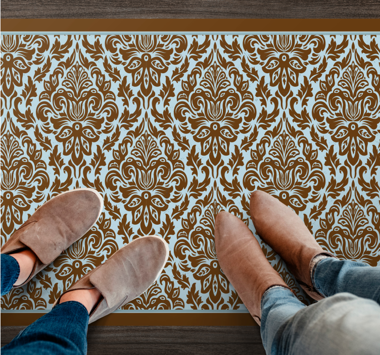 Elegáns virágkompozíció vinil szőnyeg szüret - TenStickers