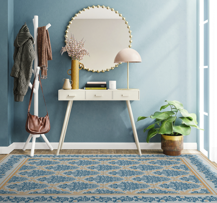 Elegáns virágos barokk vinil szőnyeg előszoba - TenStickers