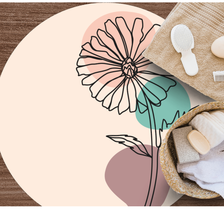 Elegáns virágos sziluett vinil szőnyeg virágok és növények - TenStickers