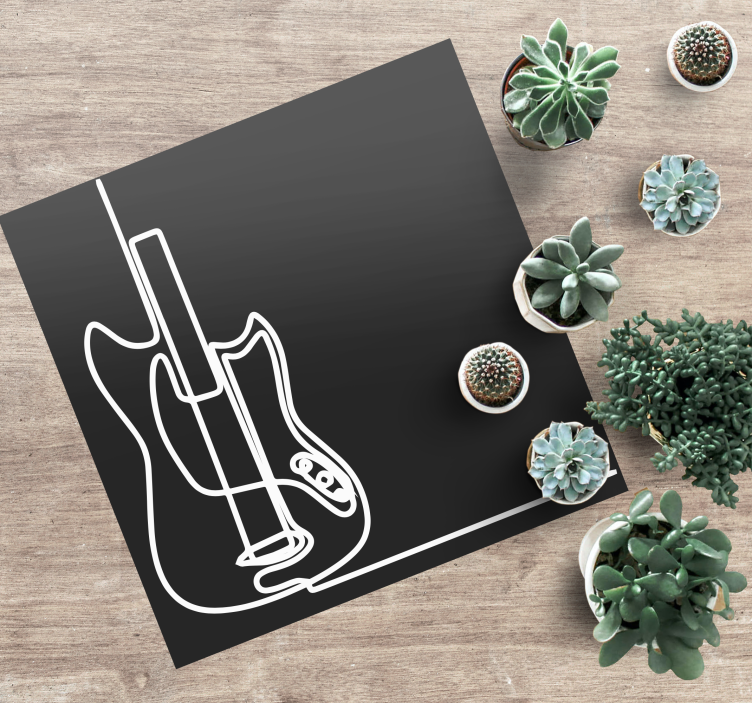 Elektromos gitár minimalista design modern szőnyeg - TenStickers