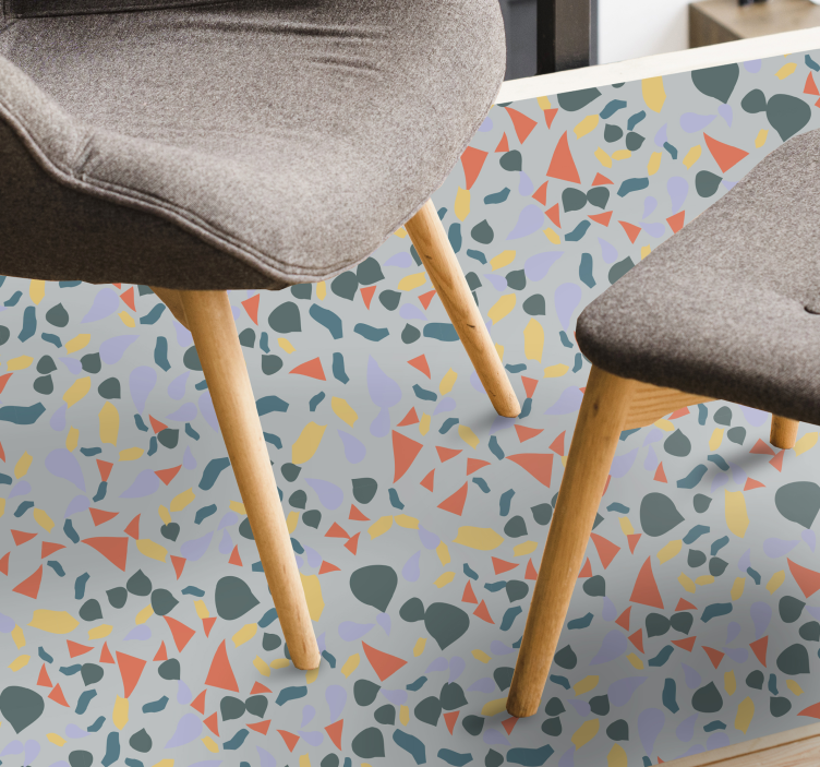 élénk absztrakt formák Márvány vinil szőnyeg - TenStickers