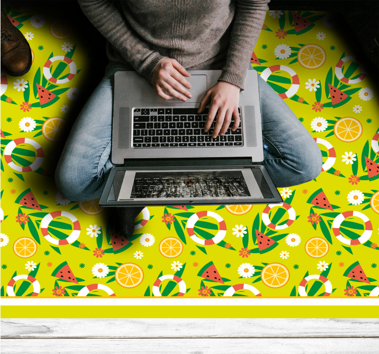 élénk citrus minták vinil szőnyeg mozaik - TenStickers