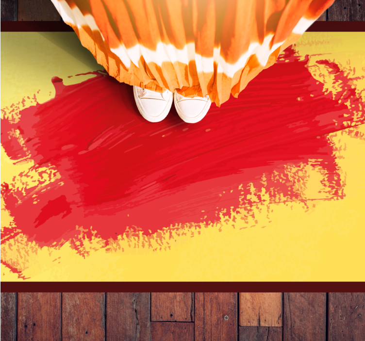 élénk ecsetvonások vinil szőnyeg modern - TenStickers