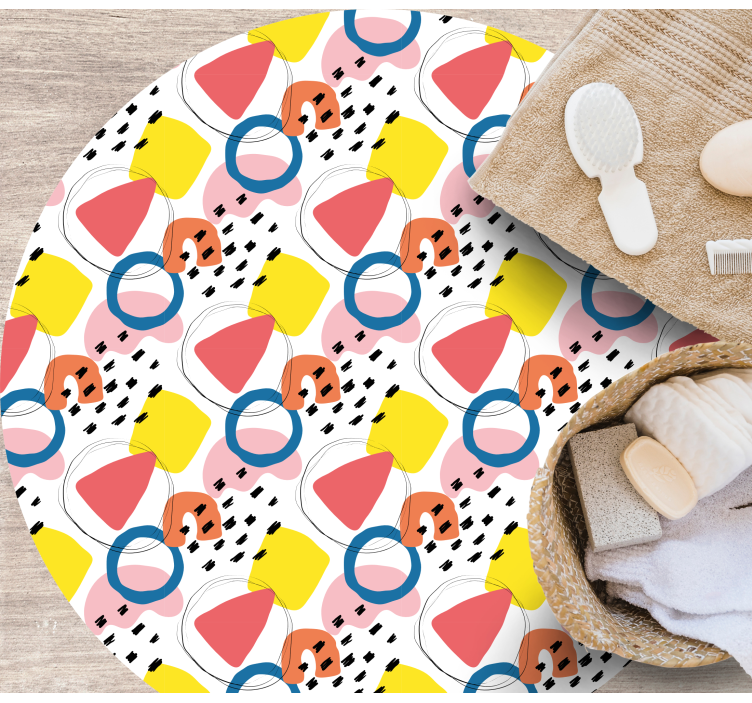élénk formai elrendezések vinil szőnyeg minimalista - TenStickers