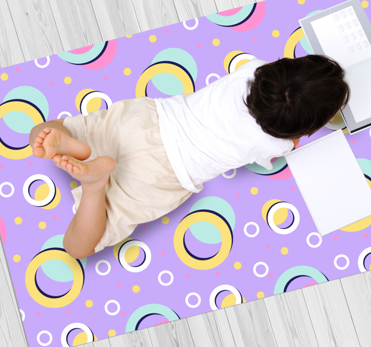 élénk kör alakú elemek vinil szőnyeg mások - TenStickers