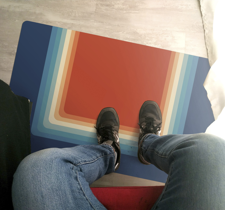 élénk réteges csíkok vinil szőnyeg modern - TenStickers