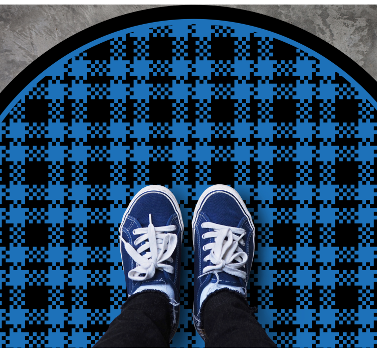 Ellenőrzött összetétel Vinil szőnyeg kör alakú - TenStickers