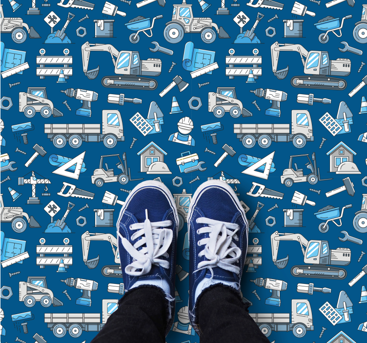 építőipari szerszámok nyomtatása vinil szőnyeg mások - TenStickers