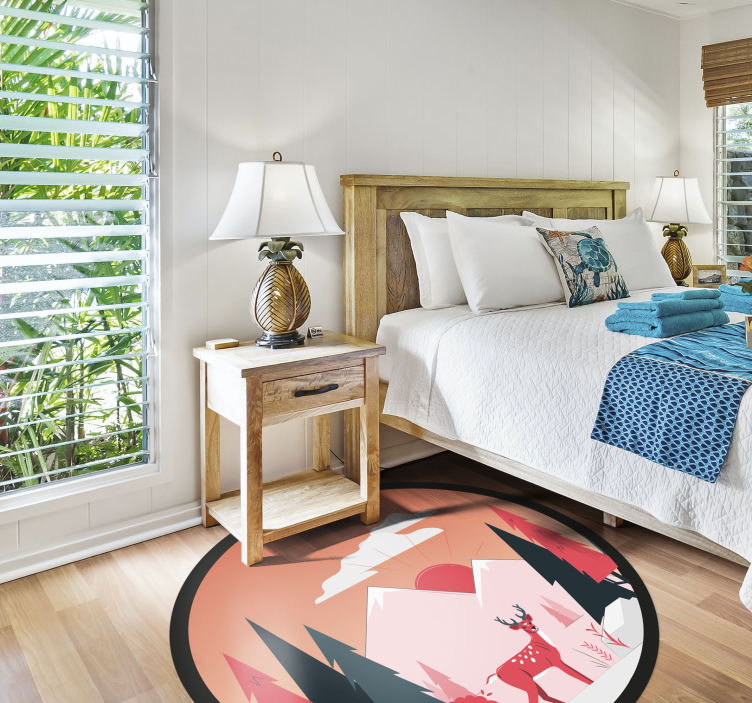 Erdei táj körszőnyeg - TenStickers