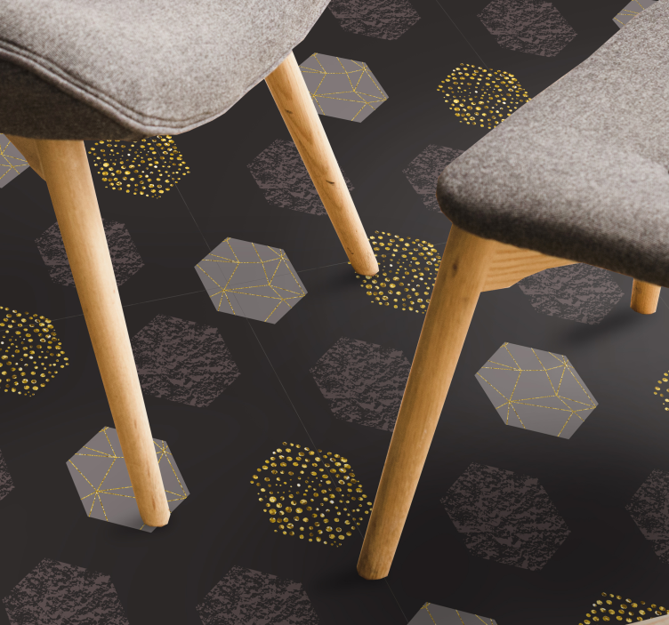 északi arany hatszög geometriai szőnyegek - TenStickers