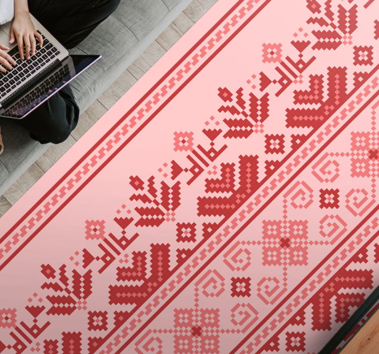 Etnikai díszítő minta vinil szőnyeg mandala - TenStickers