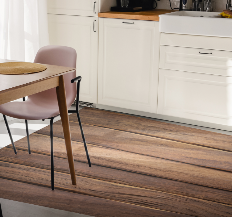 Fa vízszintes deszka nappali szőnyeg - TenStickers