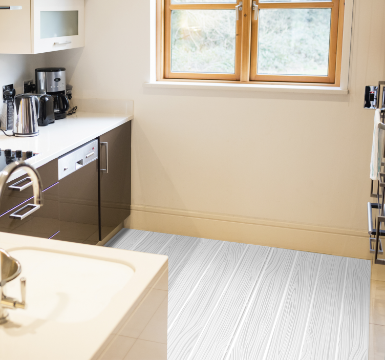 Fehér fa tábla vinyl szőnyeg - TenStickers