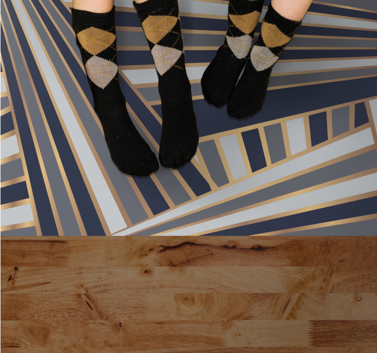 Feltűnő szürke motívum vinil szőnyeg csíkos - TenStickers