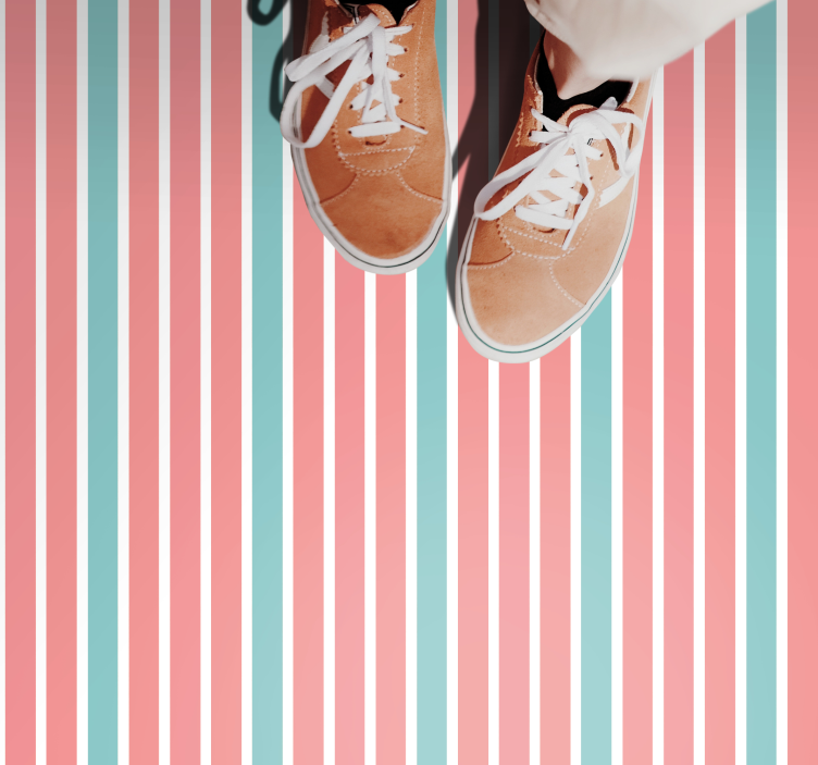 Fényes csíkos mintás vinil szőnyeg - TenStickers