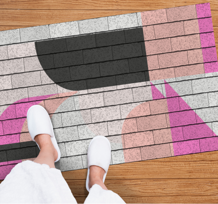 Fogalmi színszegmensek vinil szőnyeg geometriai - TenStickers