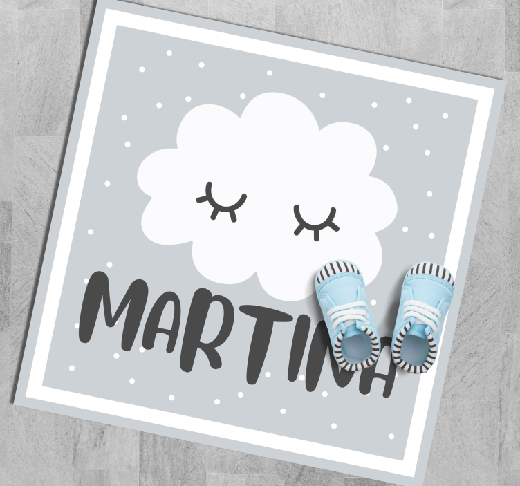 Foltos felhő névre szabott szőnyeggel - TenStickers