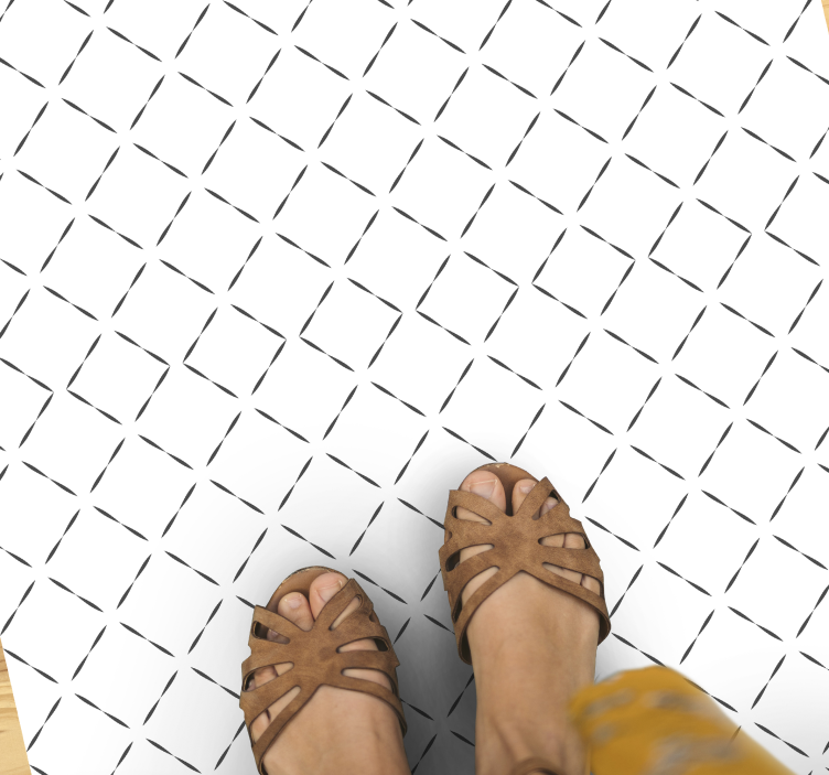 Folyamatos vonalminta vinil szőnyeg geometriai - TenStickers