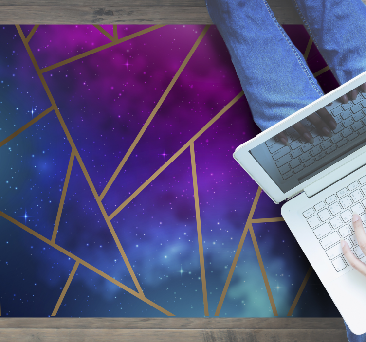 Galaxis háromszög csempe szőnyeg - TenStickers
